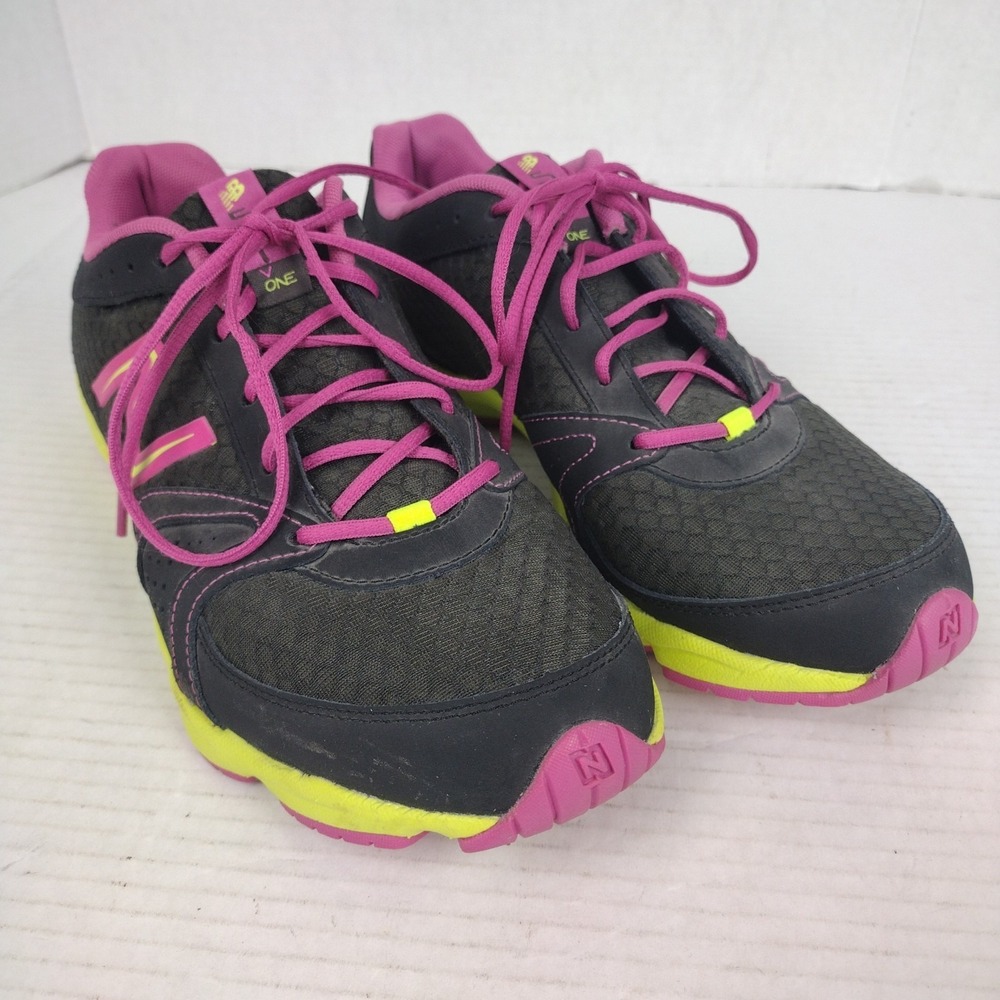 New Balance 571 Women's Athletic Running Shoes Sz 10 Black Pink Neon WE571BP1